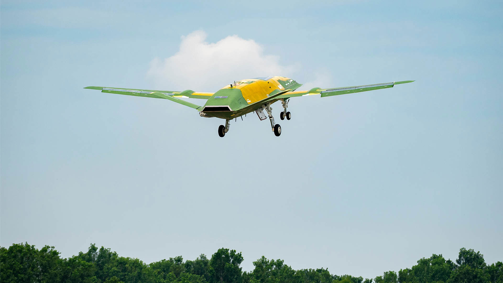 MQ-25A Stingray takes off