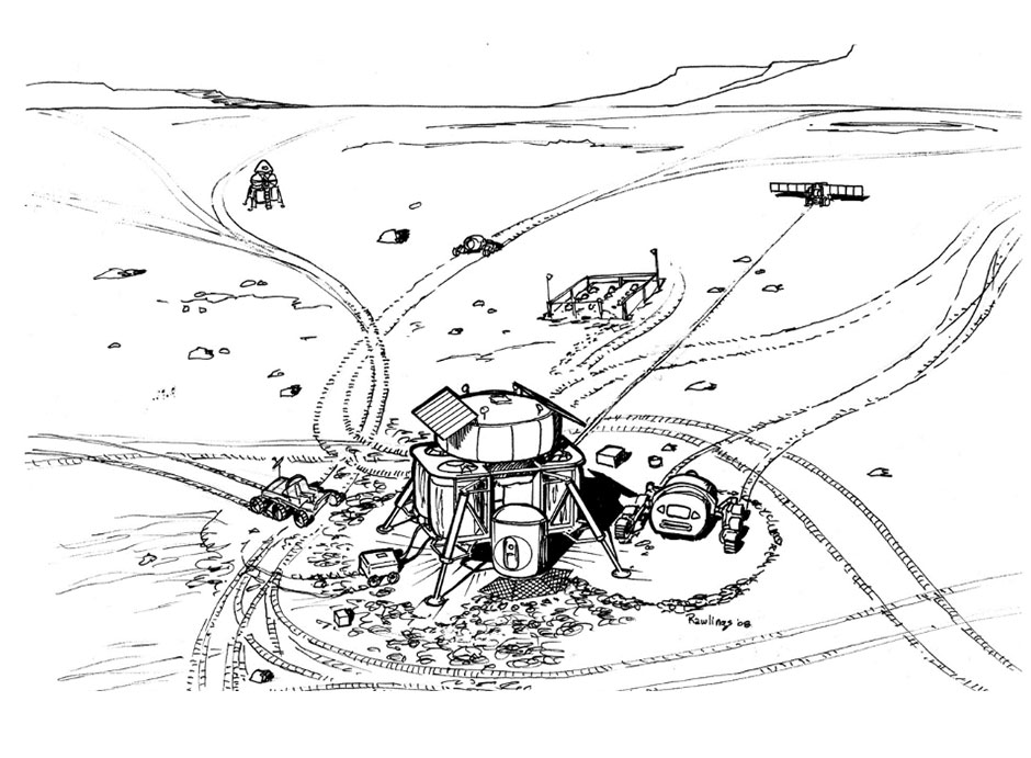 Lunar base concept designed for Mars preparation and scientific exploration.